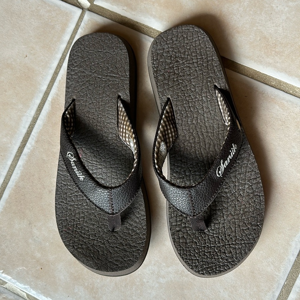 Free w/ Purchase Brown Vintage Sanük Flip Flops
